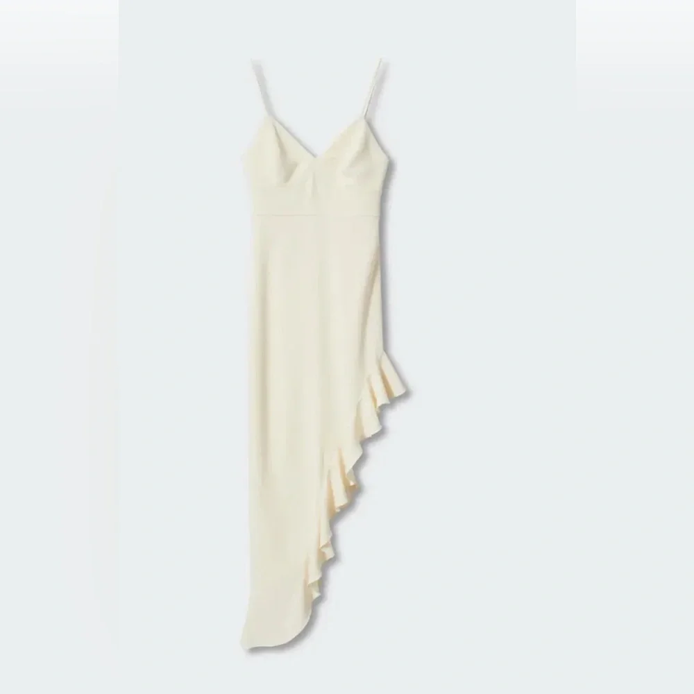 Mango Asymmetrical Ruffle Dress - Picture 3 of 13